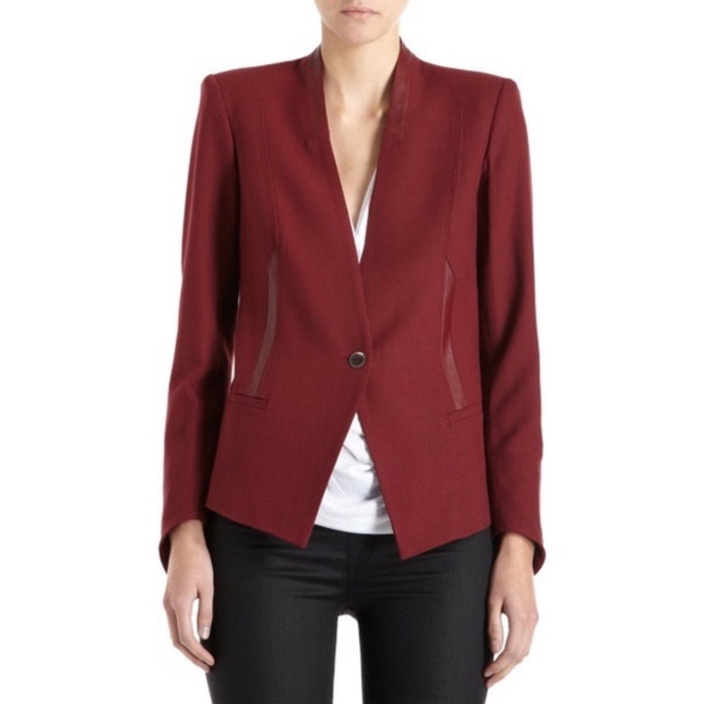 Helmut Lang collarless blazer jacket - size 4